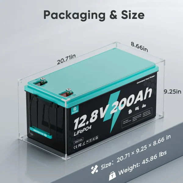ecoboss 12.8v 200ah lifepo4 battery