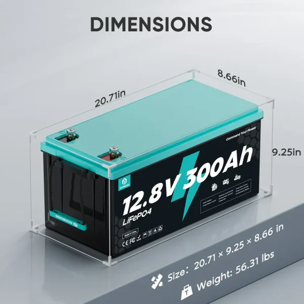 ecoboss 12.8v 300ah lifepo4 battery