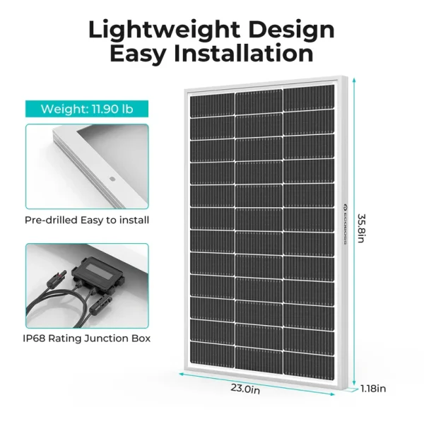 100w 12v monocrystalline solar panel