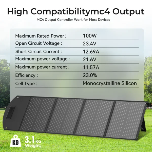 100w 12v monocrystalline solar panel