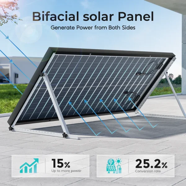 100 watt bifacial solar panel