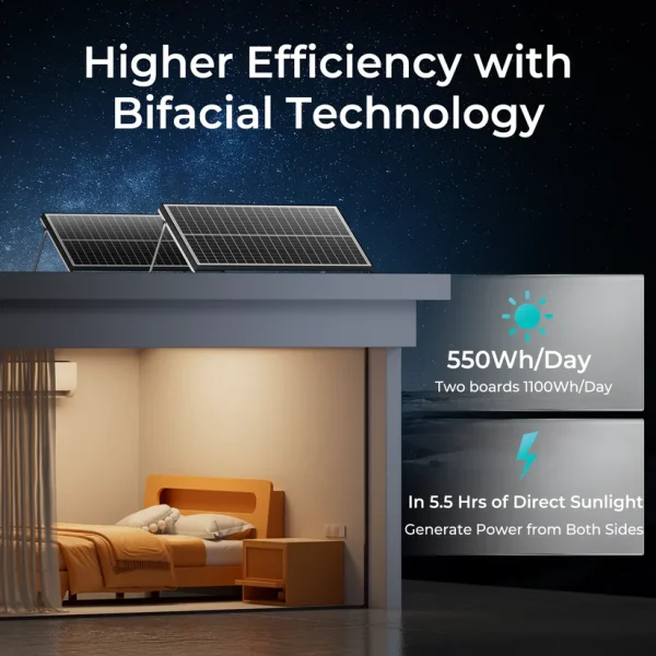100 watt bifacial solar panel