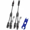 one to two y branch cable connection waterproof adapter extension connector
