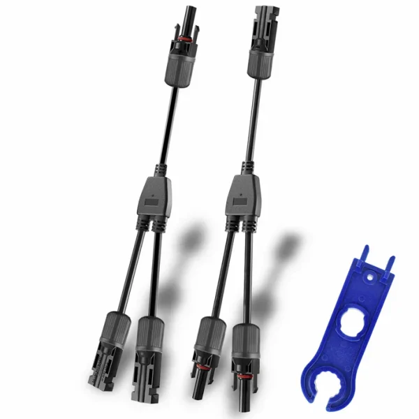 one to two y branch cable connection waterproof adapter extension connector