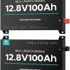 2Packs 12V 100Ah LiFePO4 Battery
